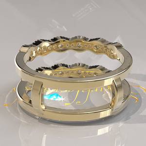 Anillo Personalizable, Anillo Envolvente Aggie, Anillo Envolvente con Diamantes, Anillo a Juego con Moissanita, Anillo de Eternidad, Banda de Eternidad con Diamantes - Product Image 3