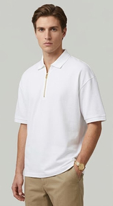 Drop Shoulder Polo <b>Shirt</b> Men Summer Street Fashion Oversize Polo <b>Shirts</b> Men's Turn Down <b>Collar</b> Drop Shoulder Polo <b>T</b> <b>Shirt</b> Mens - Product Image 3