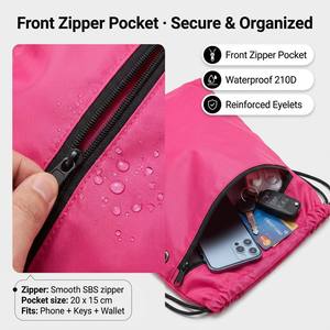 Sac à dos à cordon personnalisé avec logo de dessin animé, réutilisable, écologique, en polyester imperméable, portable, unisexe, pour le rangement des chaussures de sport et les voyages - Product Image 5
