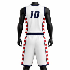 Ensemble de maillots de basket-ball en sublimation en gros, uniforme de basket-ball personnalisé imprimé en polyester - Product Image 2