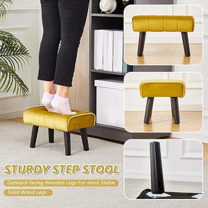 Customised Best Selling Tufted Faux Leather Ottoman Footstool Black Rectangular Upholstered Bench Seat Wooden Legs Modern Home - Product Image 2
