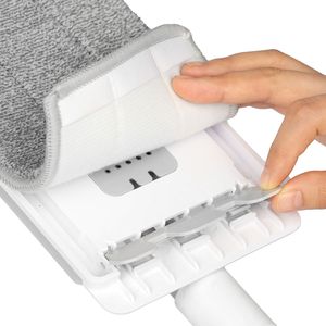 Set Secchio e Mop Piatto in Microfibra con Strizzatore per Uso Bagnato/Asciutto, 3 Panni Lavabili, Sistema Sta-System - Product Image 5