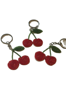 Porte-clés brodé à la main avec perles de rocaille et breloque fermeture éclair, idéal pour les cadeaux féminins, touche festive pour voitures et motos - Product Image 2