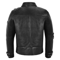 Chaqueta de cuero Napa suave negra 100% genuina personalizada para hombre, chaqueta de cuero estilo MICHAEL JACKSON Bad, cremallera YKK de primera calidad