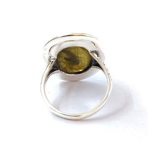 Anti Tarnish 925 Silver 6.1 Grams Natural <b>Labradorite</b> Gemstone <b>Ring</b> Jewelry for Everyday Wear & Occasion Gift - Product Image 4