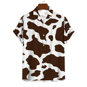 Classic Button <b>Down</b> Hawaiian Men's Shirts with Tropical Floral Patterns Breathable Spandex/Polyester Fabric for Summer Wear - Product Image 4