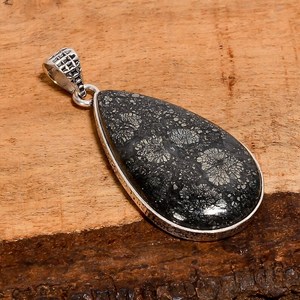 Pendentif en pierre précieuse de marcassite naturelle, style bohème, en argent sterling 925, bijoux faits à la main, cadeau pour femme - Product Image 5