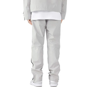 กางเกงวอร์มขาบานทรงแฟลร์พิมพ์ลายพัฟฟ์สำหรับผู้ชาย ผ้าฟลีซซันเฟด กางเกงทรงแบ็กกี้แบบเรียบด้านหน้า ขายส่งกางเกงวอร์มขาบาน - Product Image 3