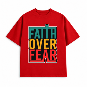 Camiseta para Hombre Faith Fear, 100% Algodón, Manga Corta, Tela Oxford Ecológica, Corte Holgado, Frente Largo con Logotipo, Estilo Urbano Informal, Cuello Redondo - Product Image 4