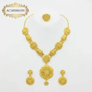 Conjunto de collar largo chapado en oro Colección de joyería de moda - Product Image 2