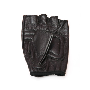Gants de conduite unisexes en cuir respirant et extensible pour sports de plein air, cyclisme et course, à demi-doigts - Product Image 5