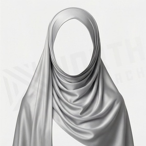 Hiyab de poliéster de color sólido para mujer, tela jersey, agradable al tacto, para uso diario, pañuelo étnico de Oriente Medio. - Product Image 4