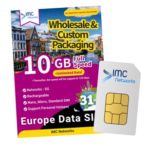 Tarjetas SIM ESIM de datos ilimitados para viajes con roaming 5G 4G en Europa, 31 días, con embalaje personalizado para revendedores, venta al por mayor - Product Image 3
