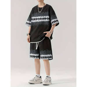 Men's T-Shirt & Short Sets Breathable Eco-Friendly High Street Plus Size Pakistan Made - Product Image 2