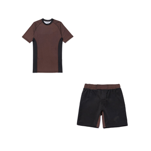Conjunto de Rashguard No Gi BJJ de alto rendimiento para hombre, camiseta y pantalones cortos de compresión ligeros, uniforme de entrenamiento de MMA - Product Image 1