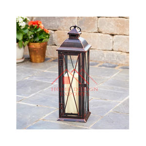 Decoración de la boda de hierro forjado antiguo negro mesa superior T-Light votiva vela linterna superventas al aire libre linterna colgante - Product Image 1