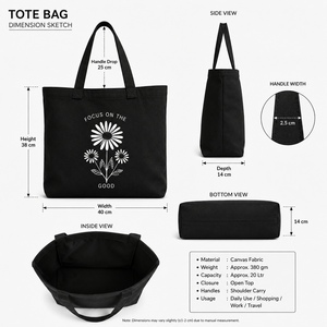 Custom Logo <b>Canvas</b> <b>Tote</b> Bag Reusable Shopping Bag Floral Print Plain Calico Carryall for Grocery Gift Daily Use - Product Image 2