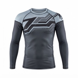 Rashguard MMA personnalisé pour homme à manches longues, imprimé par sublimation, respirant, extensible et compressif pour le grappling et les arts martiaux - Product Image 2