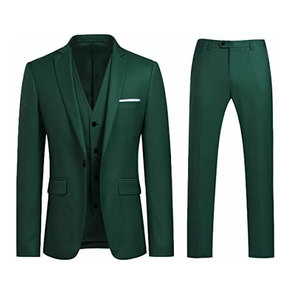 Costume d'affaires ajusté à simple boutonnage, ensemble 3 pièces de haute qualité, respirant, pour mariage et bureau, blazer pour homme, costume de smoking - Product Image 5