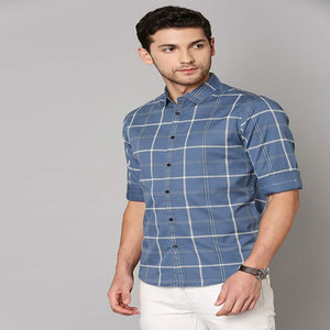Camisas ajustadas informales de manga larga para hombre de alta calidad Estilo de negocios formal con cuello de puño de contraste a rayas Diseño transpirable - Product Image 5
