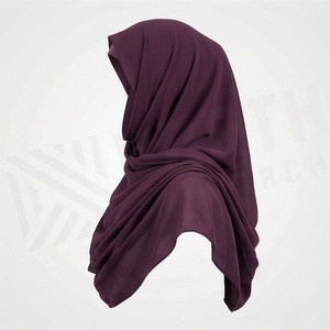 Women Solid Color Chiffon Hijab Breathable Daily Wear Islamic Scarf Shawl - Product Image 3