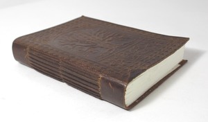 Office Custom Vintage Journals <b>Leather</b> Soft Cover Handmade Recycled Cotton Paper Tree Embossed Cover Journal Notebook - Product Image 2