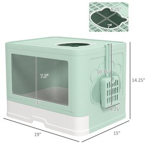 Lettiera per Gatti XL Completamente Chiusa con Pulizia Automatica, Design Carino in Plastica, Facile da Pulire per Gatti di Taglia Grande - Product Image 5