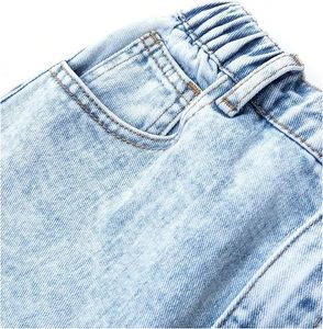 Girls High <b>Waist</b> Wide Leg Heart Patch Denim <b>Jeans</b> Loose Fit Y2K Style Casual Pants for Kids XS-XL - Product Image 3