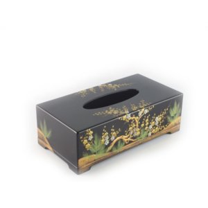 Caja de pañuelos vietnamita con incrustaciones de cáscara de huevo, para restaurante, buen precio, cajas de pañuelos lacadas. - Product Image 4