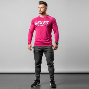 Camiseta Personalizada para Hombre, Manga Larga, Estilo Oversize, Básica, Raglán, Camiseta de Manga Larga para Hombre, Camisetas de Corte Holgado - Product Image 4