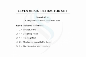 Juego de Retractores Cerebrales Leyla de Alta Calidad Profesional, Instrumentos Manuales para Neurocirugía con Sistema de Fijación - Product Image 4