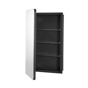 Armadietto per Medicinali 16 X 24 Pollici con Cornice in Alluminio, Specchio da Bagno a 2 Livelli Regolabile, Armadietto a Muro per Vanità da Bagno - Product Image 1