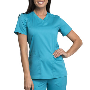 Women's Hospital <b>Scrubs</b> <b>Set</b> Nurse Medical Uniform Lab Workwear Comfortable Durable Professional Apparel 100% Cotton Needle - Product Image 4