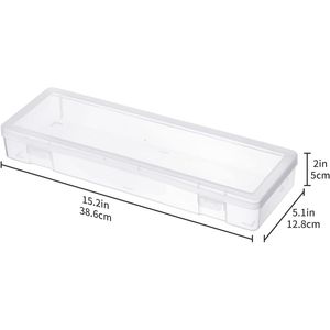 Contenitori Impilabili in Plastica Trasparente con Coperchio a Chiusura, Organizzatore per Forniture Artistiche, Portamatite - Product Image 2