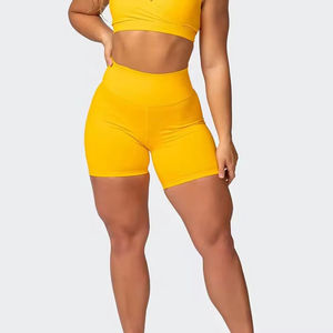 Shorts Deportivos para Mujer, Cintura Alta, Transpirables, de Algodón y Felpa, para Yoga, Ejercicio, Largos hasta la Rodilla - Product Image 5