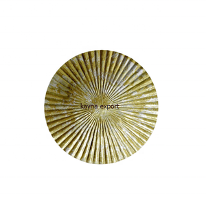 Ancy-arte decorativo de pared de metal con acabado dorado a granel, decoración de pared redonda con acabado práctico para uso en el hogar y el hotel a precios baratos - Product Image 1