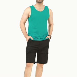 Camisetas sin Mangas para Hombre, Color Sólido, Secado Rápido, 100% Algodón, Cuello Redondo, Transpirables, Ecológicas, Ropa Deportiva Informal, Tallas Grandes Disponibles - Product Image 1