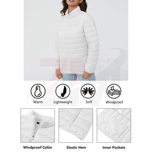 <b>Womens</b> <b>Lightweight</b> Quilted Puffer <b>Jacket</b> with Hood Warm Winter Outerwear for Casual Outdoor Daily Wear Cold Weather Style - Product Image 4