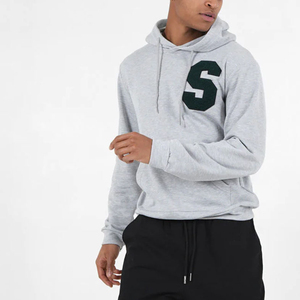 Sudadera con Capucha Térmica Extra Grande con Logotipo Personalizado, Lavado Ácido, Estilo Vintage, con Bajo Cortado, para Hombre - Product Image 3