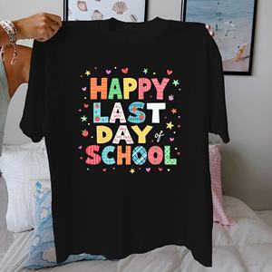 เสื้อยืดผู้หญิงผ้าฝ้ายแท้สไตล์โรงเรียนเสื้อยืดใส่สบาย - Product Image 4