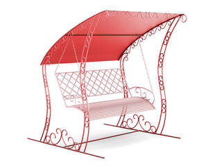 Fauteuil suspendu moderne en tissu pour l'extérieur, deux places, design panier suspendu avec coussin à séchage rapide - Product Image 2