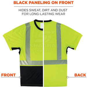 Camisetas de seguridad para hombre, ropa de trabajo de alta visibilidad para almacenes, construcción y seguridad vial. - Product Image 3