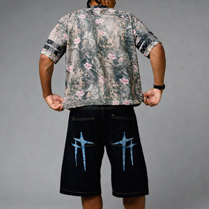 Vente en gros de maillots de football américain tendance pour hommes, coupe ample, imprimé camouflage floral, streetwear personnalisé, fabricant OEM - Product Image 4