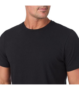 T-shirt uni à col en V et manches courtes pour homme 2025/2026 en tissu non tissé 100 % coton doux, respirant, séchage rapide, décontracté, coupe classique, vierge - Product Image 5