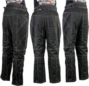 Chaleco de Motociclista de Cuero Negro Clásico para Hombre Samroz Sports, Diseño de Estrellas y Franjas con Forro - Product Image 4