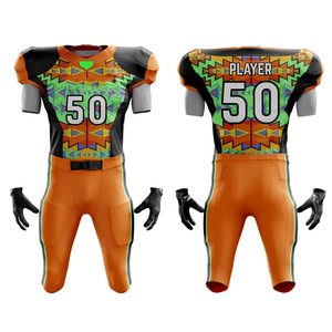 In Stock Reasonable Price Green Color Custom Design Professional American Football Uniform Supplier From Pakistan Latest Design - Product Image 6