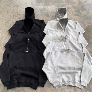 Ensemble de survêtement unisexe en coton épais 2026 pour homme – Hoodie et pantalon de survêtement amples en molleton bouclette - Product Image 3