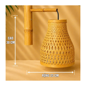 Luminaire suspendu en rotin naturel personnalisé, lampe suspendue tissée à la main, luminaire de plafond durable, fabricant OEM ODM - Product Image 1