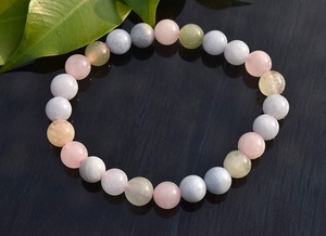 Bracelet en Morganite, pierre Chakra, cristal de guérison naturel, Reiki - Product Image 2