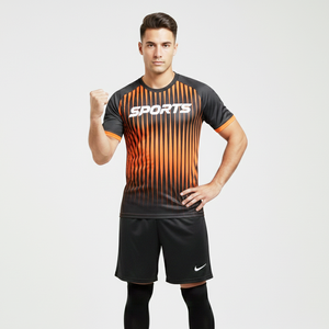Chemises formelles unisexes avec impression par transfert par sublimation, maillot de football noir personnalisé respirant avec services OEM - Product Image 5